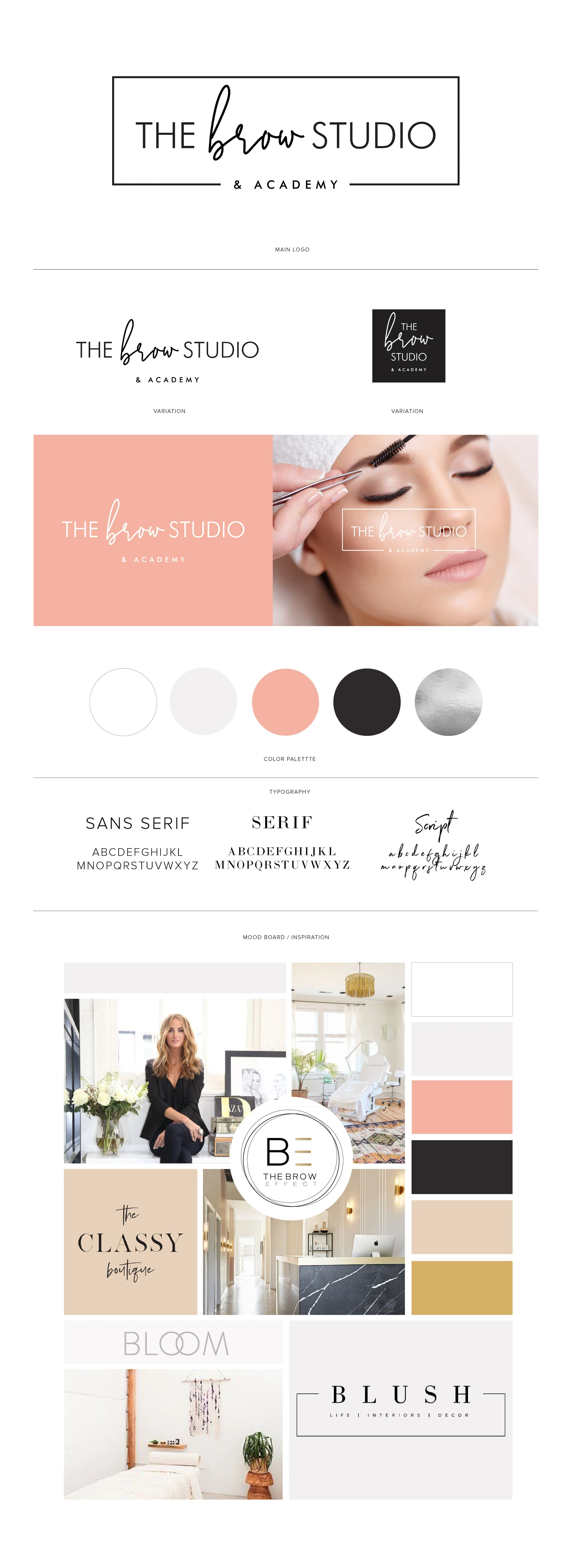 The Brow Studio Academy Brand Identity Gretchen Kamp