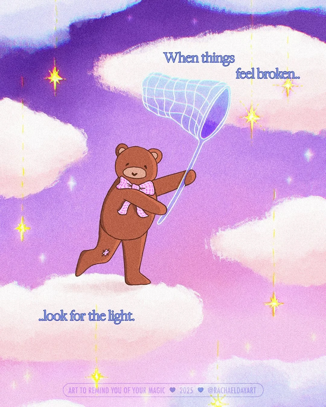 ✨💫🧸☁️ just a little teddy trying to catch some stars..
