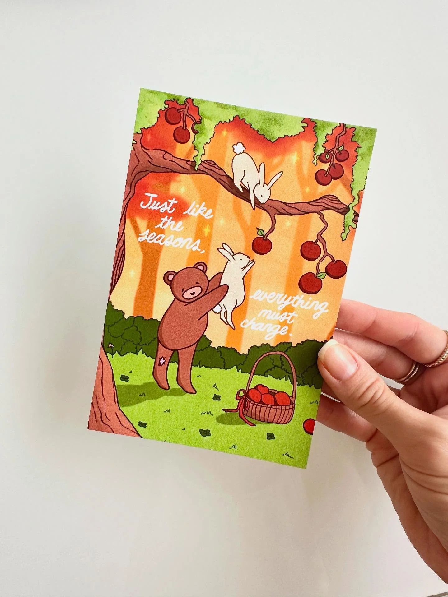 Just added a new fall inspired print to the shop! Only a handful available if you want to grab one to get in the fall spirit. ✨🍂🧸 Shop linked in my bio. 💓
