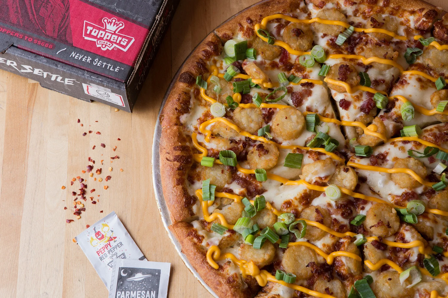 Toppers Pizza Ubereats delivery service menu items food photogra