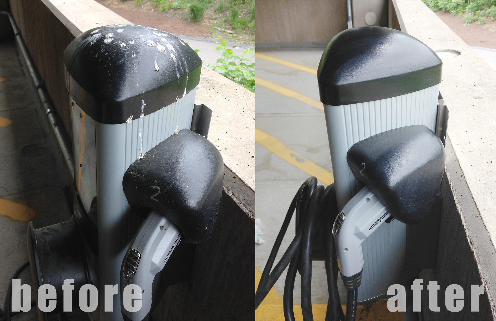 Level 2 EV Charger installed by Voltrek in Boston, Massachusetts