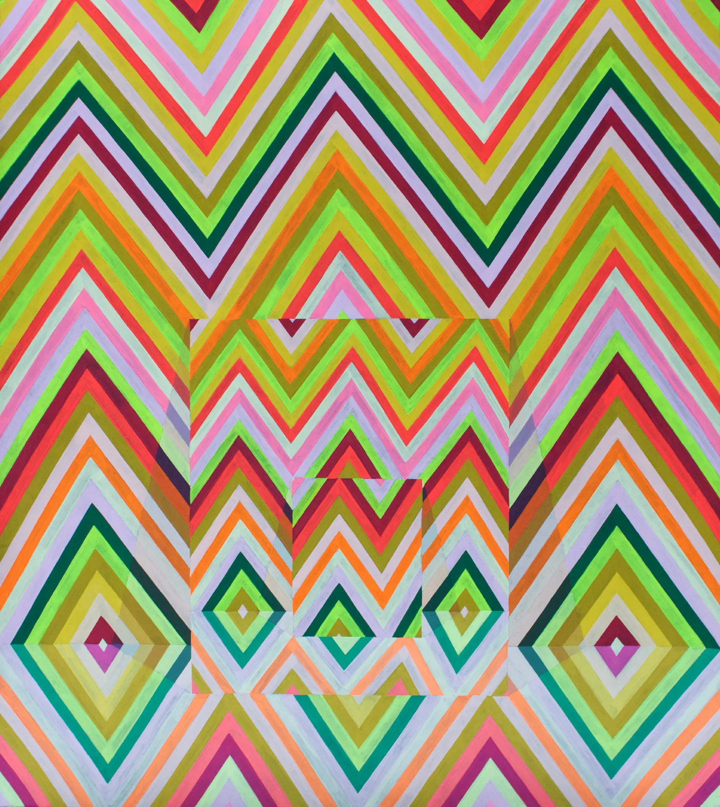 Multiverse III 2017 Gouache on black paper 25" x 22.5"