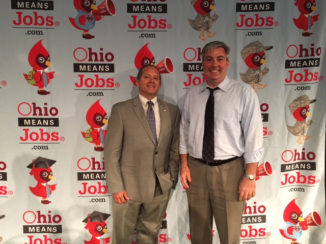 John McClure, Bureau Chief, Workforce Services with the Ohio Department of Job and Family Services and I at today's event.