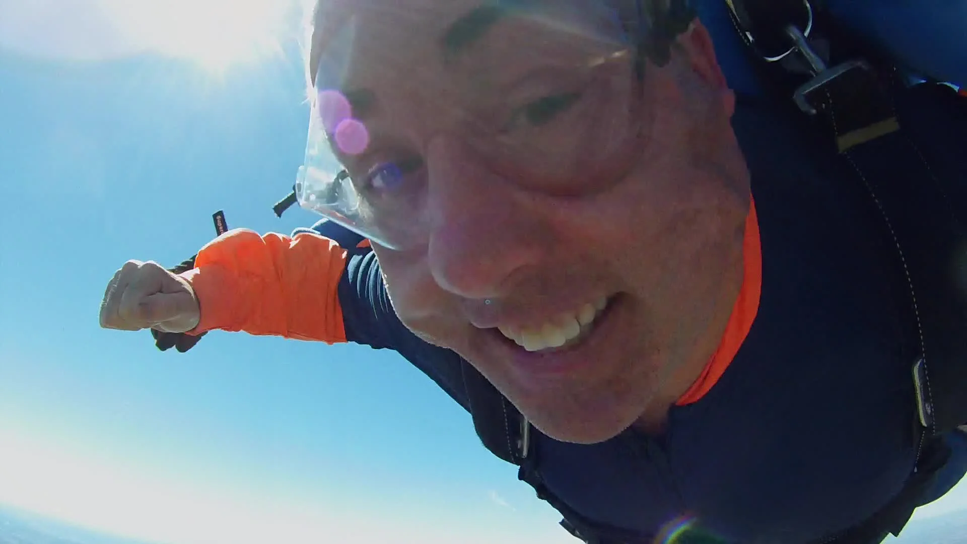 Here I am dropping to earth from 9,000 feet traveling 120 mph. 