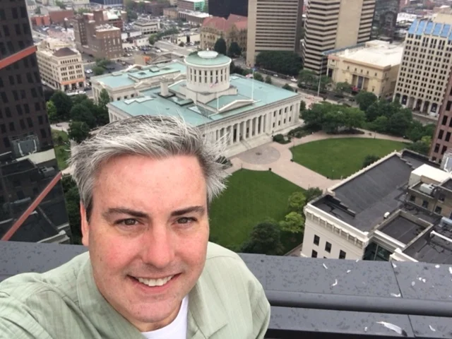 The view from today's host's office, Unispace . The pic is taken from their deck located on the 25th floor of One Columbus. 