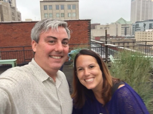 Bethany Beaman, Co-President of AAF Columbus and I on the roof of Makeway's space. 
