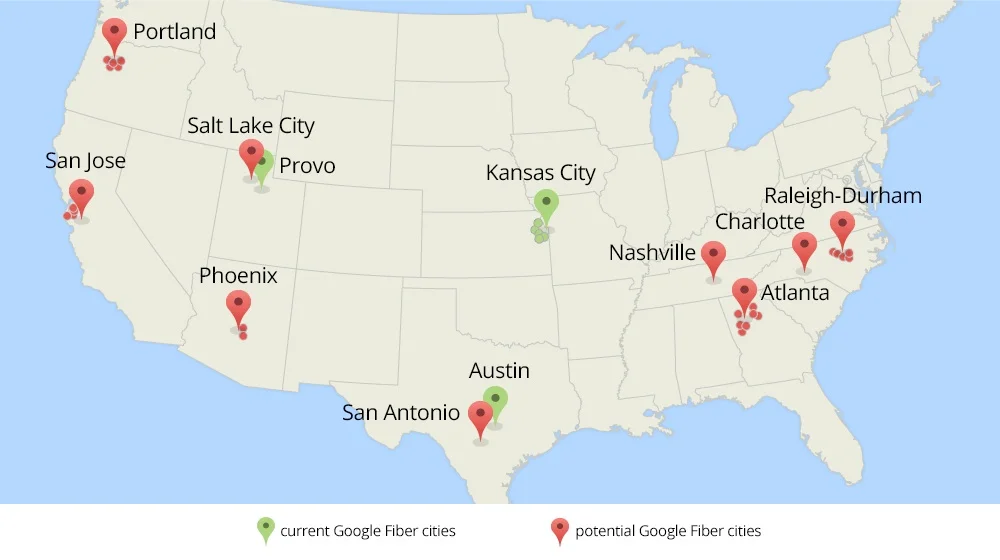 New Cities Tapped For Google Fiber