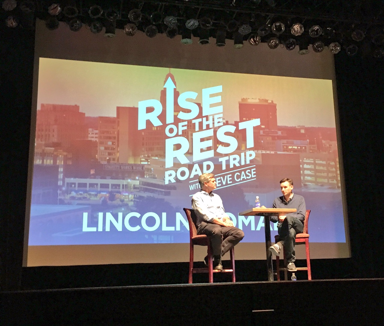Steve and Frank Gruber of Tech.Co have a fireside chat in Lincoln
