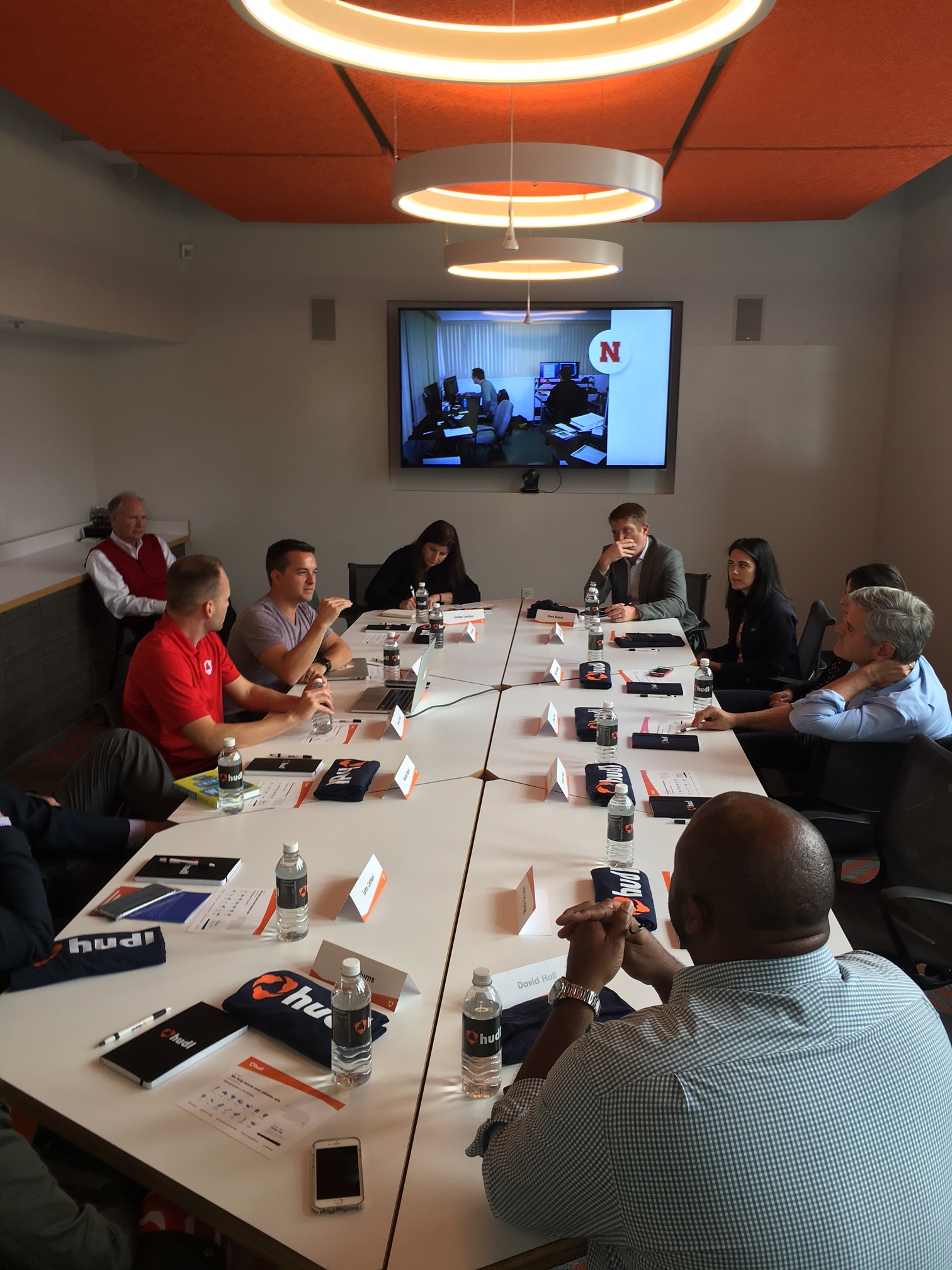 Talking with the team at Hudl in Lincoln