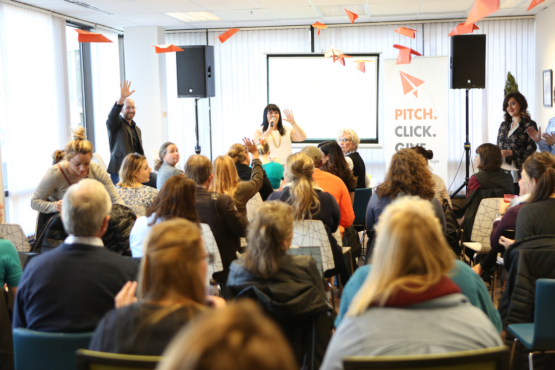 Pitch. Click. Give. at the Boardroom.