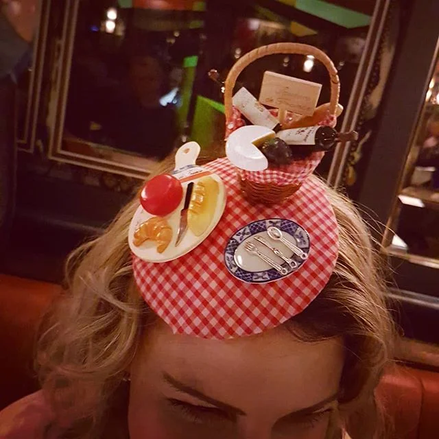 🇫🇷🗼Paris is always a good idea....🗼🇫🇷 Especially when it inspires a new headpiece! 
Showcasing my 'Parisian Picnic' headpiece at @ivysohobrass this week, created with some little gems that I pickled up on my recent weekend trip to the City of L