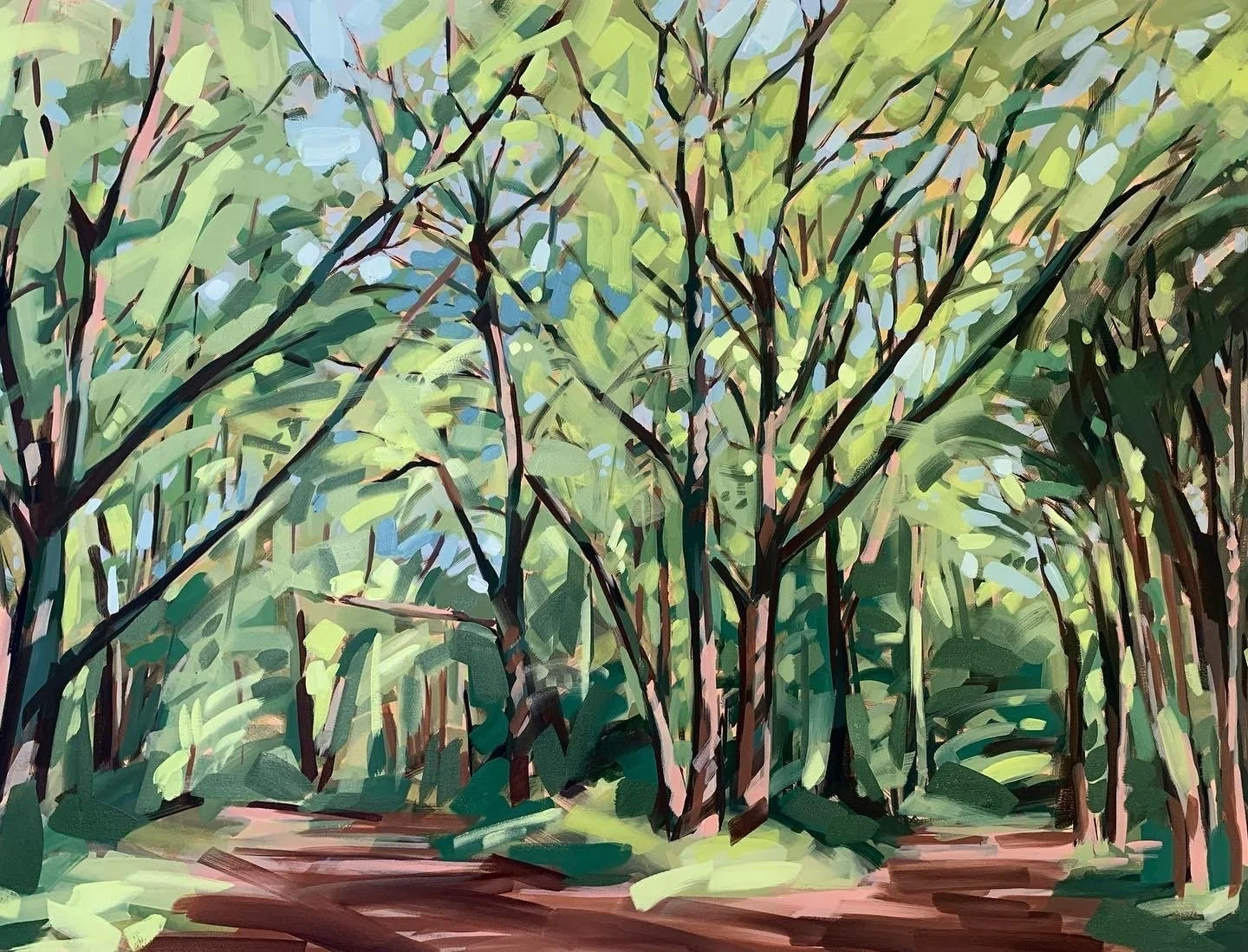 LIBBY DILLON PAINTING WOODLAND FOREST TITSEY HILL .jpeg