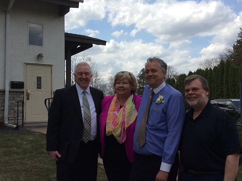 From left to right: Pastor Justin Lyons, Minnesota Conference President, Pastor Karen and Steve Lewis, Mic Thurber, Mid-America Union Ministerial Director (taken at Pastor Lewis’ commissioning service.