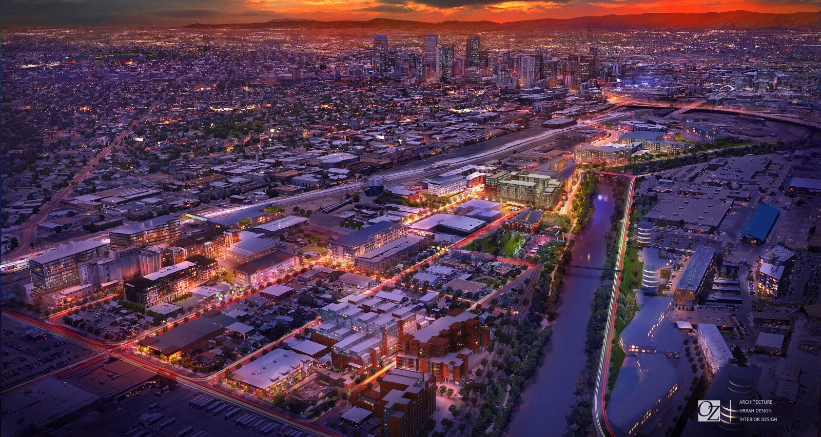 OZ Architecture's rendering of RiNo neighborhood’s redevelopment by the year 2020.