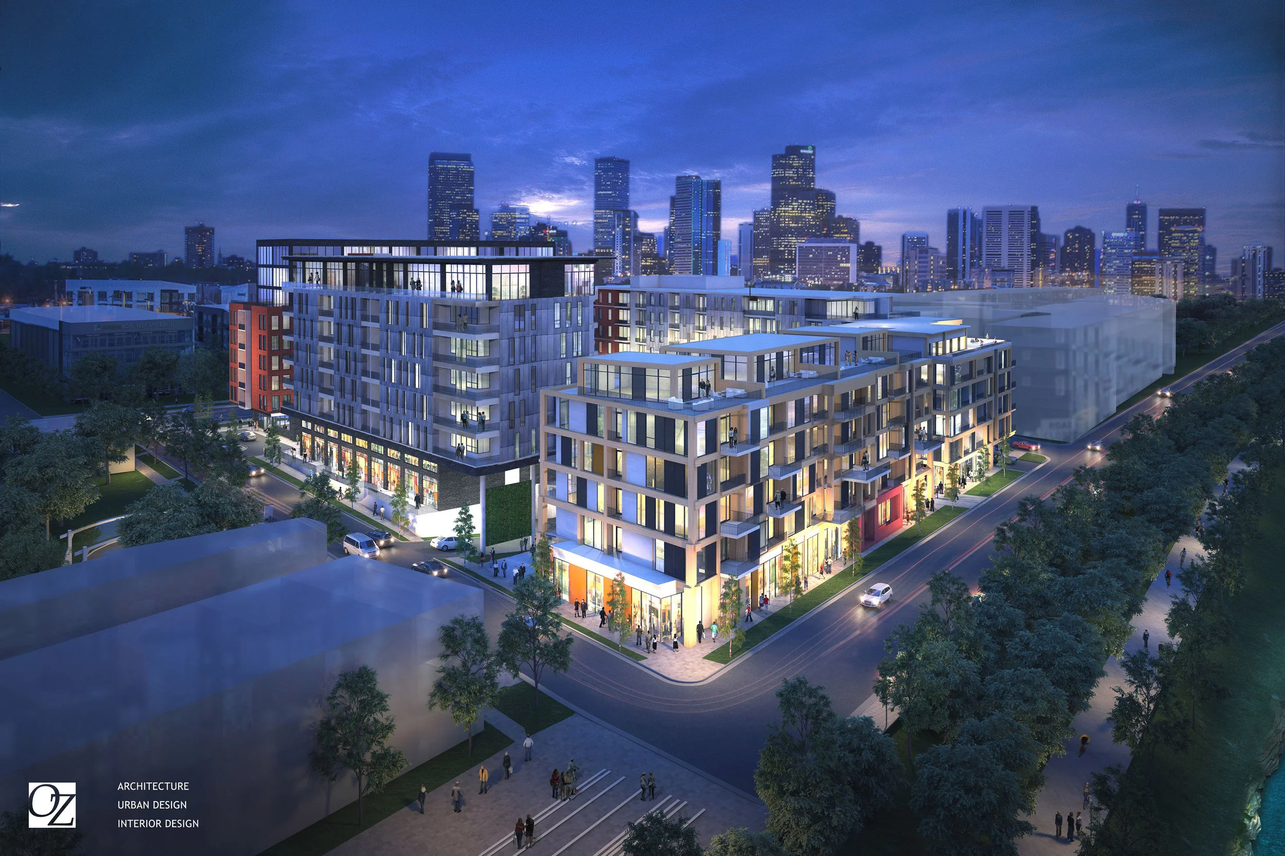 OZ Architecture rendering of the site at it's completion