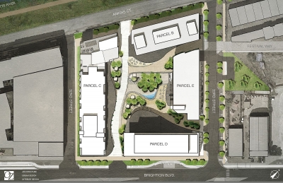 OZ Architecture aerial rendering of the site plan