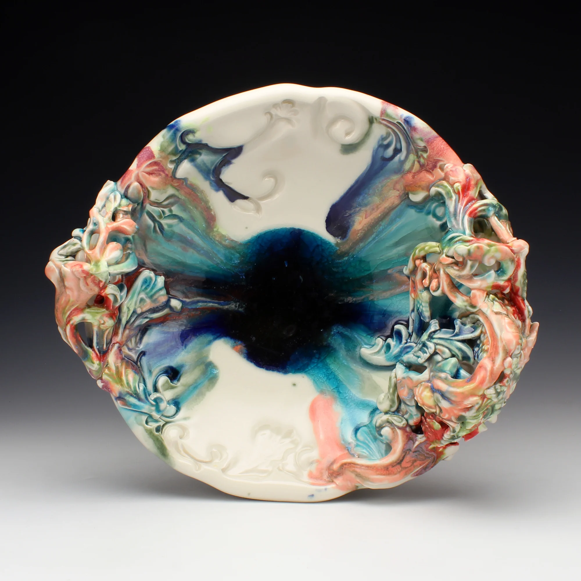 Joyce St. Clair Voltz, "Sprigged Platter" 2017 Porcelain