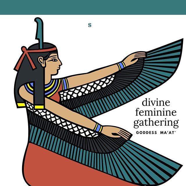 Join Adora on March 25 for a Divine Feminine Circle-Igniting the Goddess Within. This month she will focus on the Egyptian Goddess Ma&rsquo;at. More info at eventbrite or link in bio.