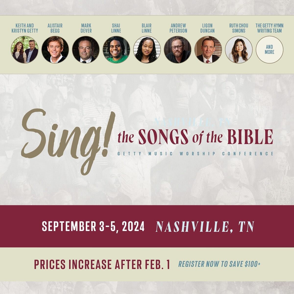 Join us at #Sing25 to rediscover the power and beauty of the songs of Scripture. From Genesis to Revelation, we will explore how the Word of God guides and invigorates our worship as individuals, families, and churches. 

Don&rsquo;t miss out &ndash;