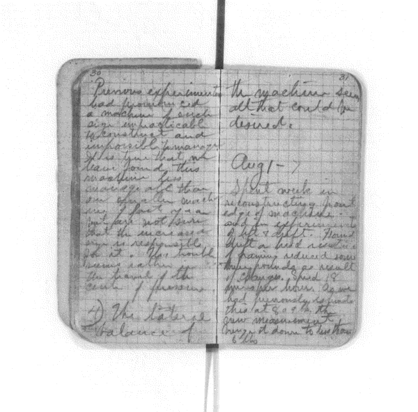Wilbur Wright's Notebook 1900-01, pg 16