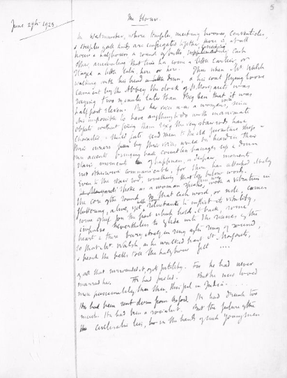 Virginia Woolf Manuscript: The Hours/Mrs. Dalloway