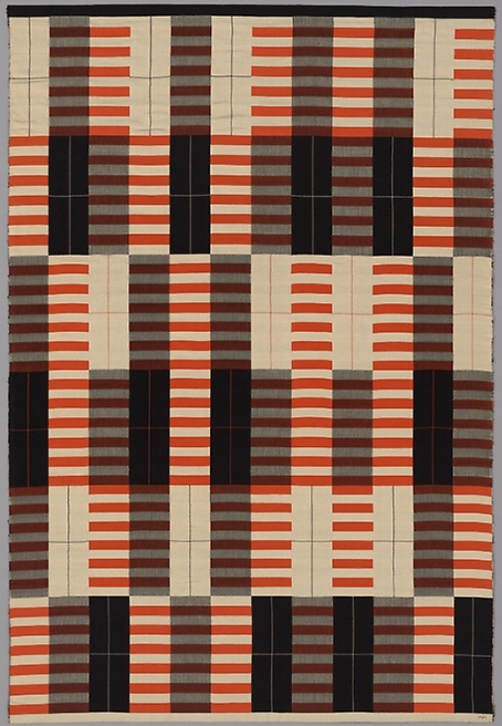 Anni Albers- Orange, Black and White (1926/27; rewoven by Gunta Stölzl, 1965)
