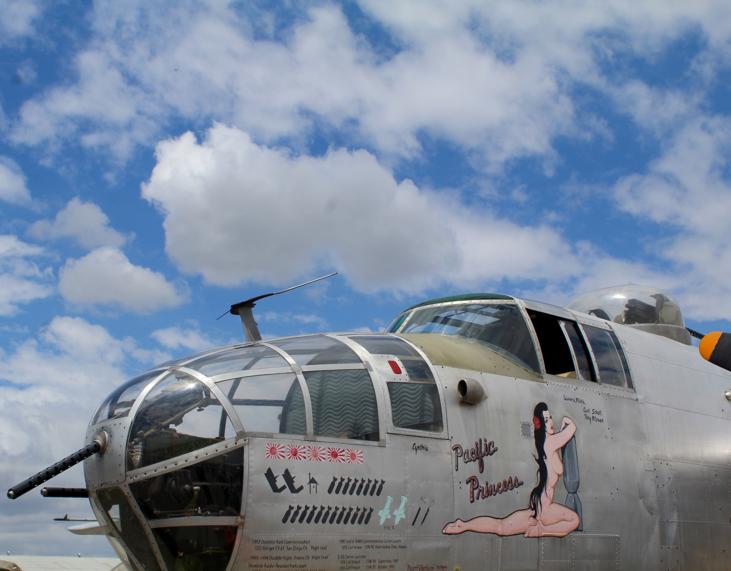My sons' favorite plane - they really respect the Mitchell Bomber and its role in the Doolittle Raids. That's why they took so, so, so, so many photos of the nose art.