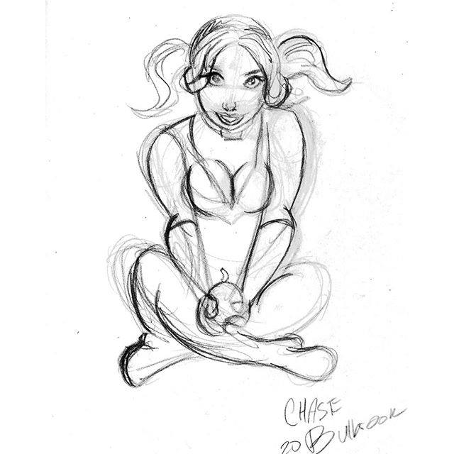 Fan Art: Lisa Pinelli as Harley Quinn, artist Chase Bulbrook