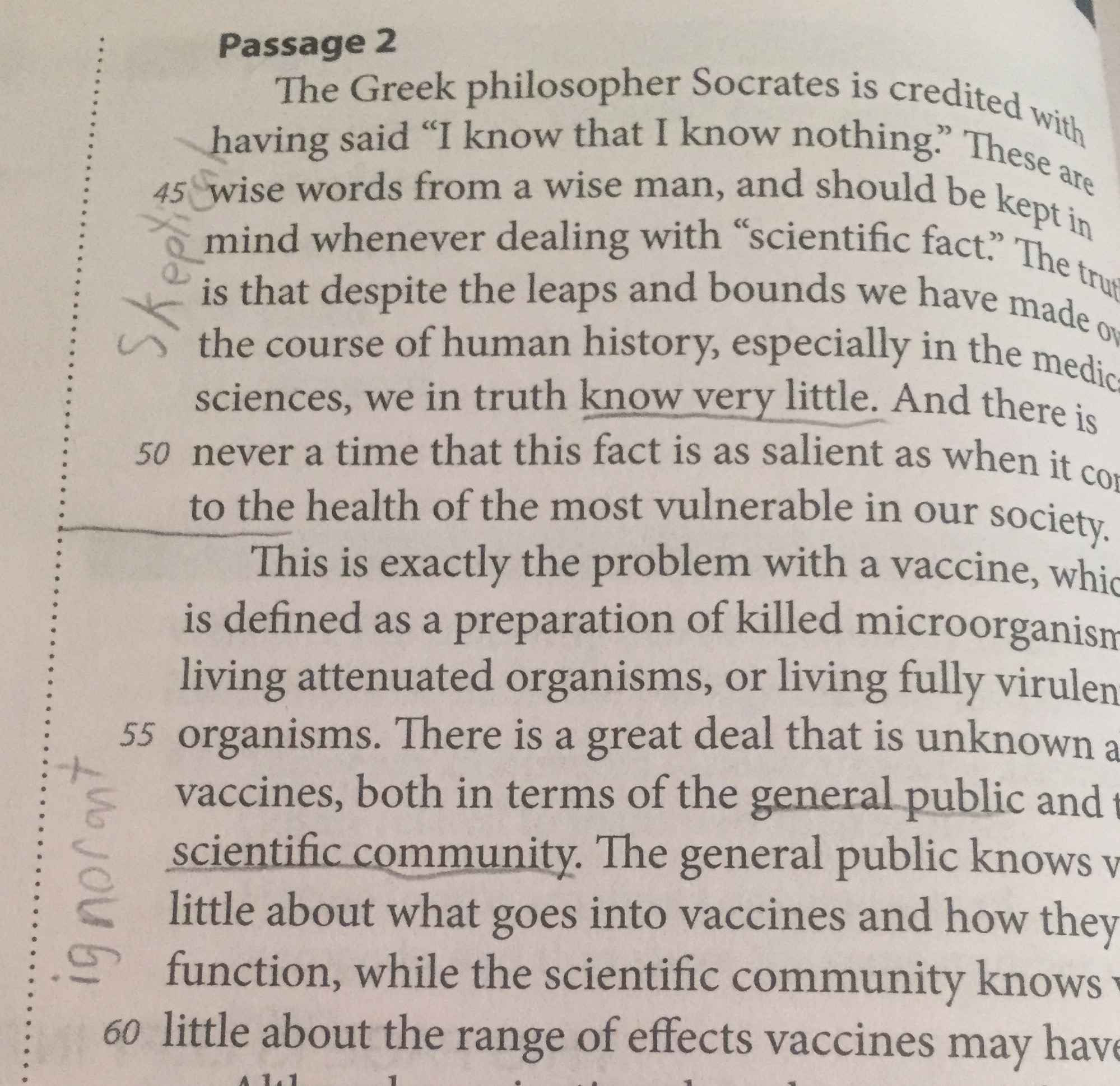 The insightful notations "ignorant" and "skeptical" were joined by a doodle of "Future Car" at the bottom.