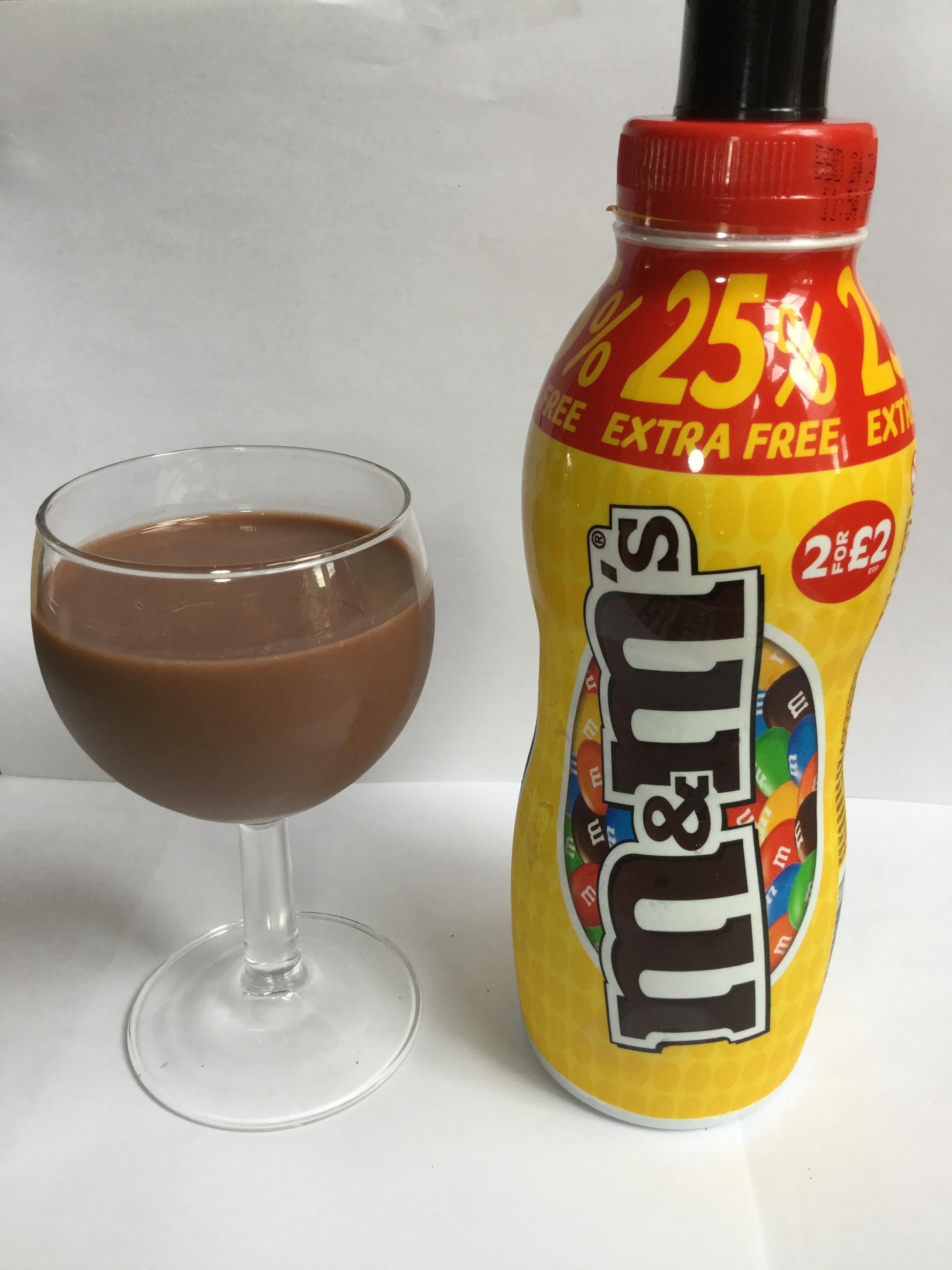 m&m chocolate milk drink