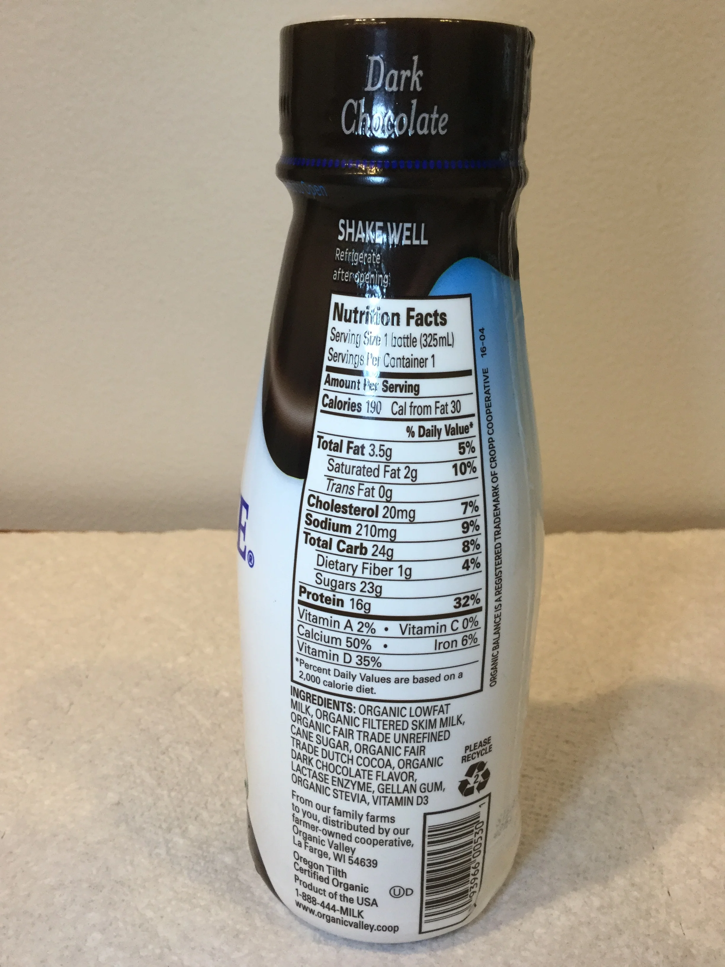 Organic Valley Organic Balance Dark Chocolate Milk Protein Shake