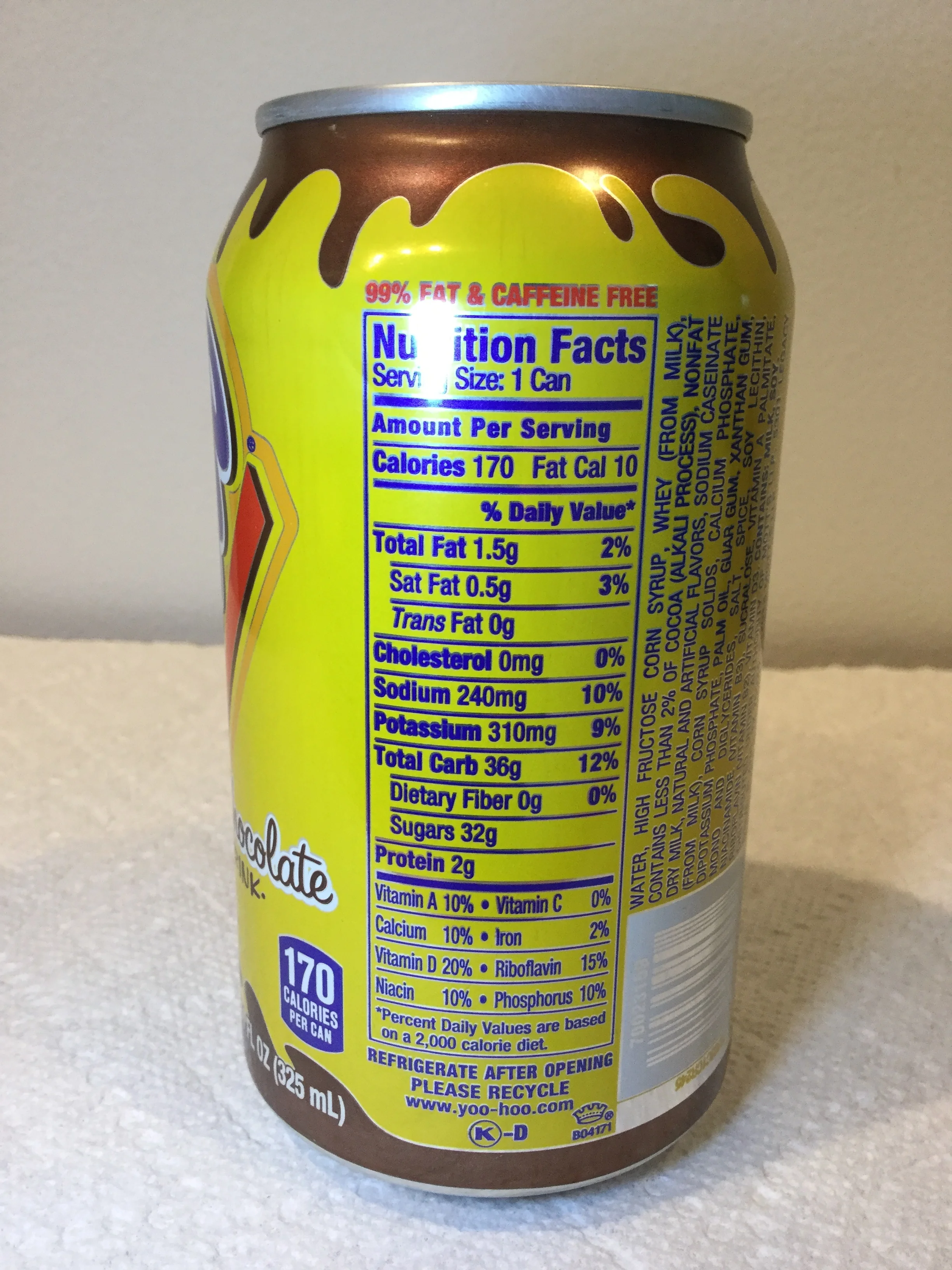 Yoohoo Chocolate Drink (can) — Chocolate Milk Reviews