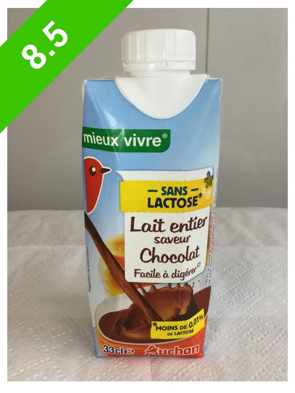 Auchan Lait Entier Chocolat Sans Lactose