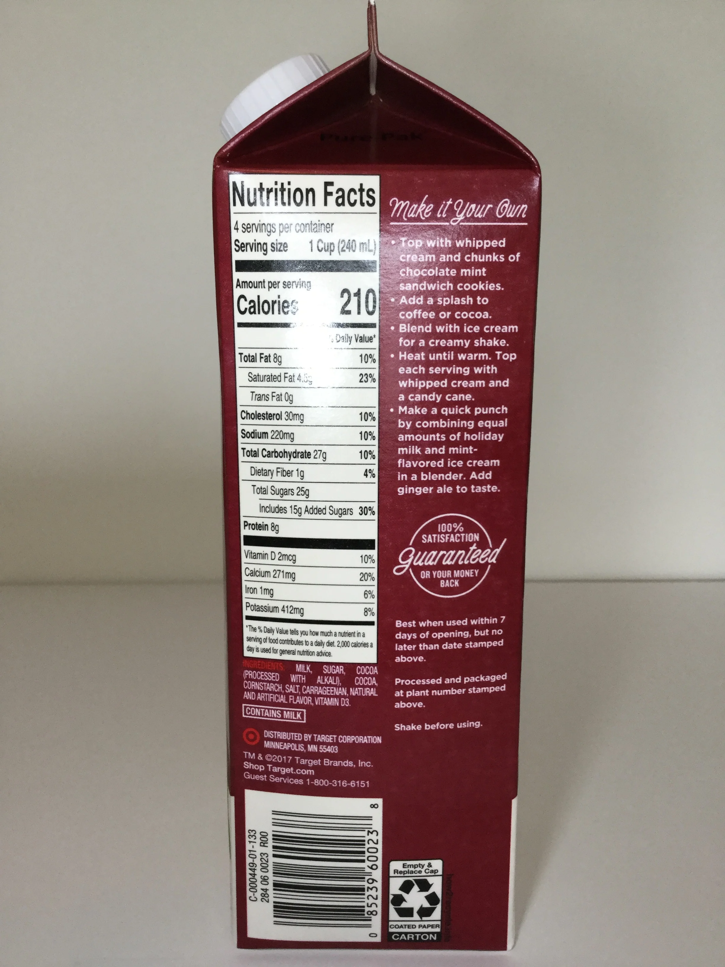 Market Pantry Chocolate Mint Milk Chocolate Milk Reviews