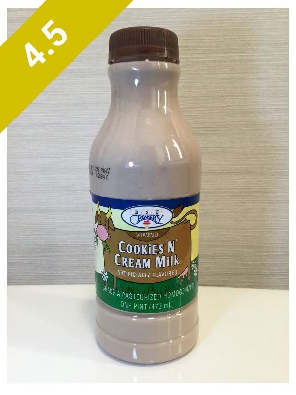 BYU Creamery Cookies 'n' Cream Milk — Chocolate Milk Reviews