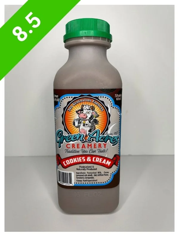 Green Acres Creamery Cookies &amp; Cream Milk