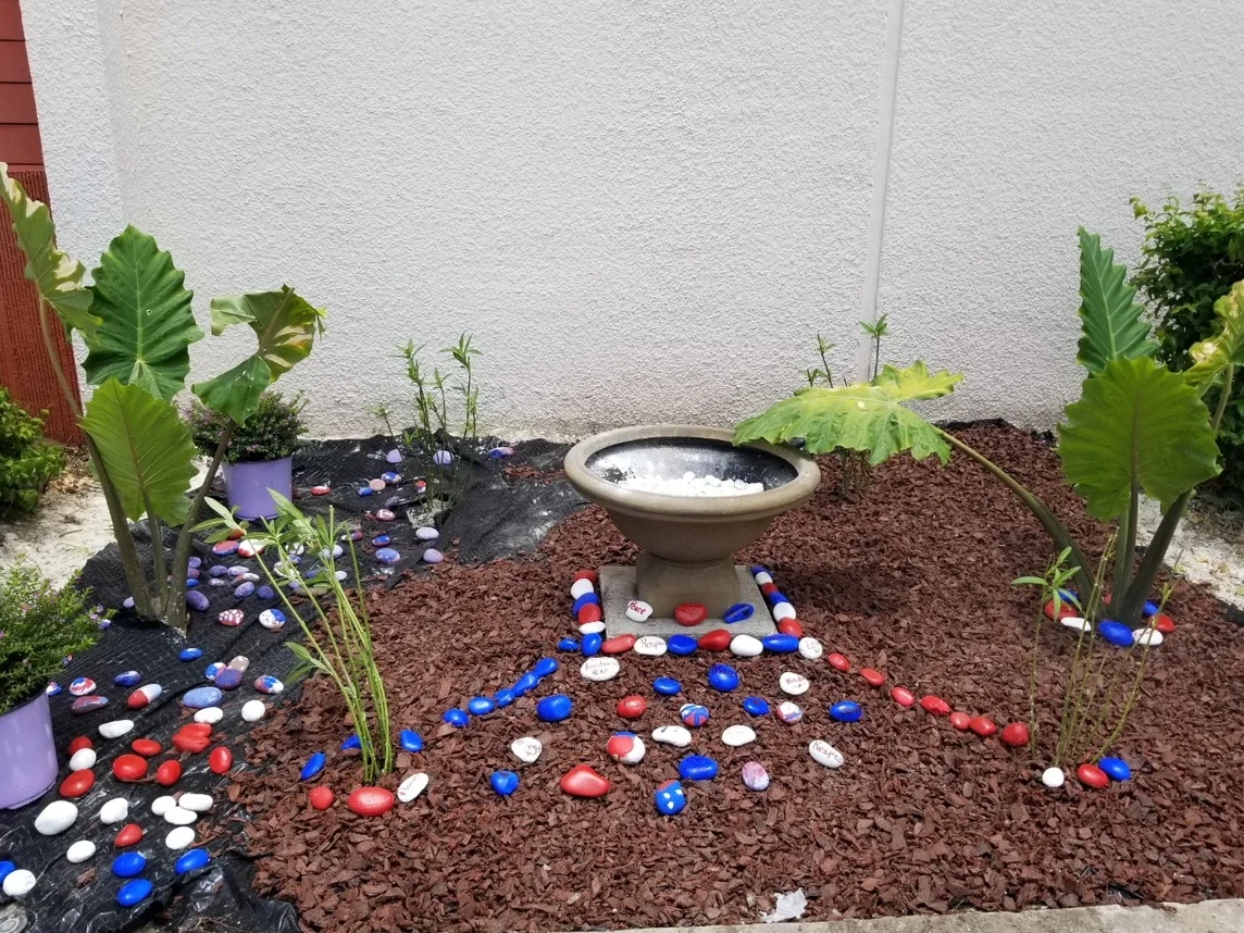 Just some of the Respect Rocks painted by the students at Morrow Elementary