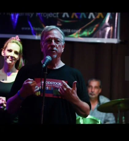 Our founder telling the crowd more about the Humanity Project’s important mission