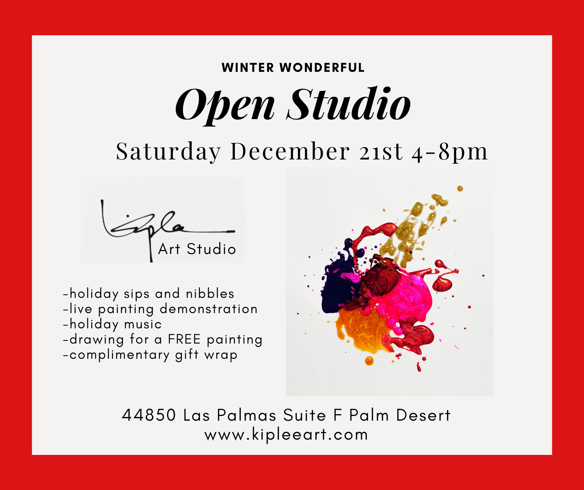 Winter Wonderful Open Studio Kiplee Art