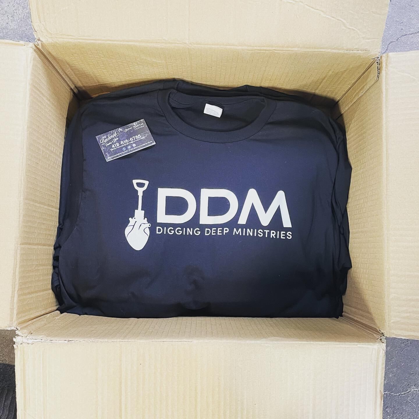 Single color printing on black long sleeve tees. Give us a call for a quote on your job today!
 #screenprinting #pittsburgh #customshirts #screenprinter #benchmarkshirts