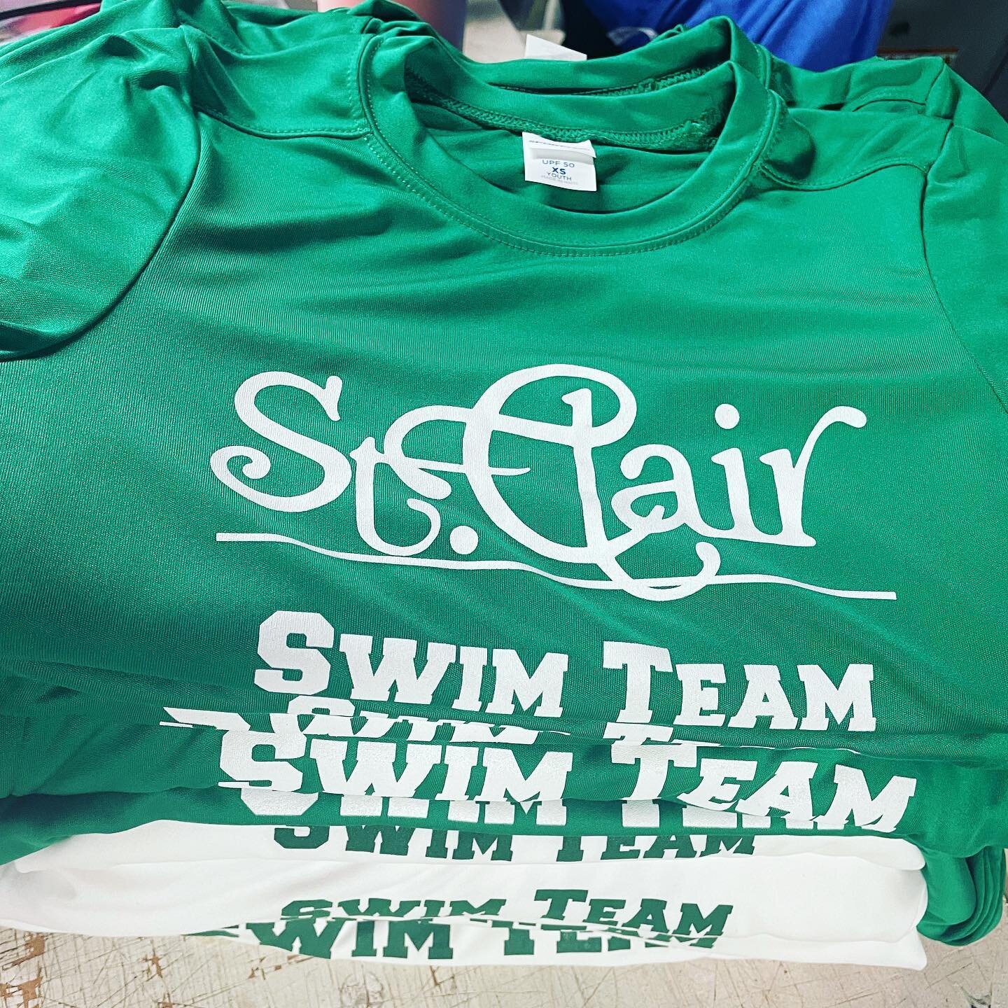 Single color printing on green &amp; white performance tees. Reach out for a quote on your apparel job today! 
#pittsburgh #screenprinting #customapparel #customshirts #instagram