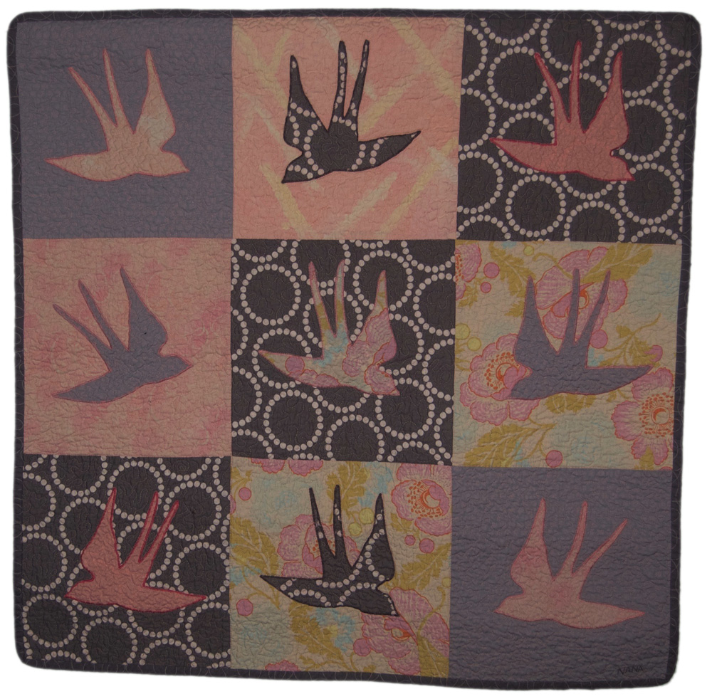 birds baby quilt