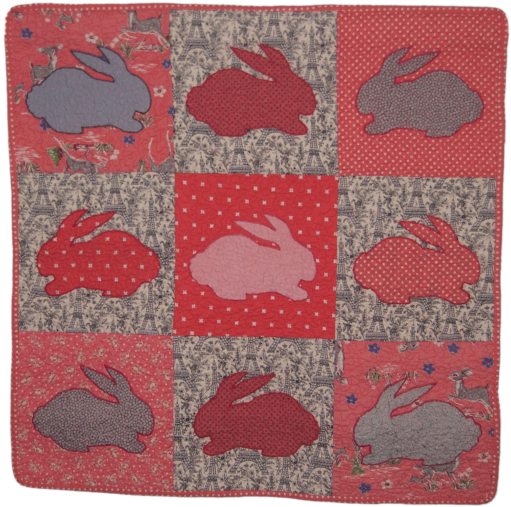 bunnies baby quilt