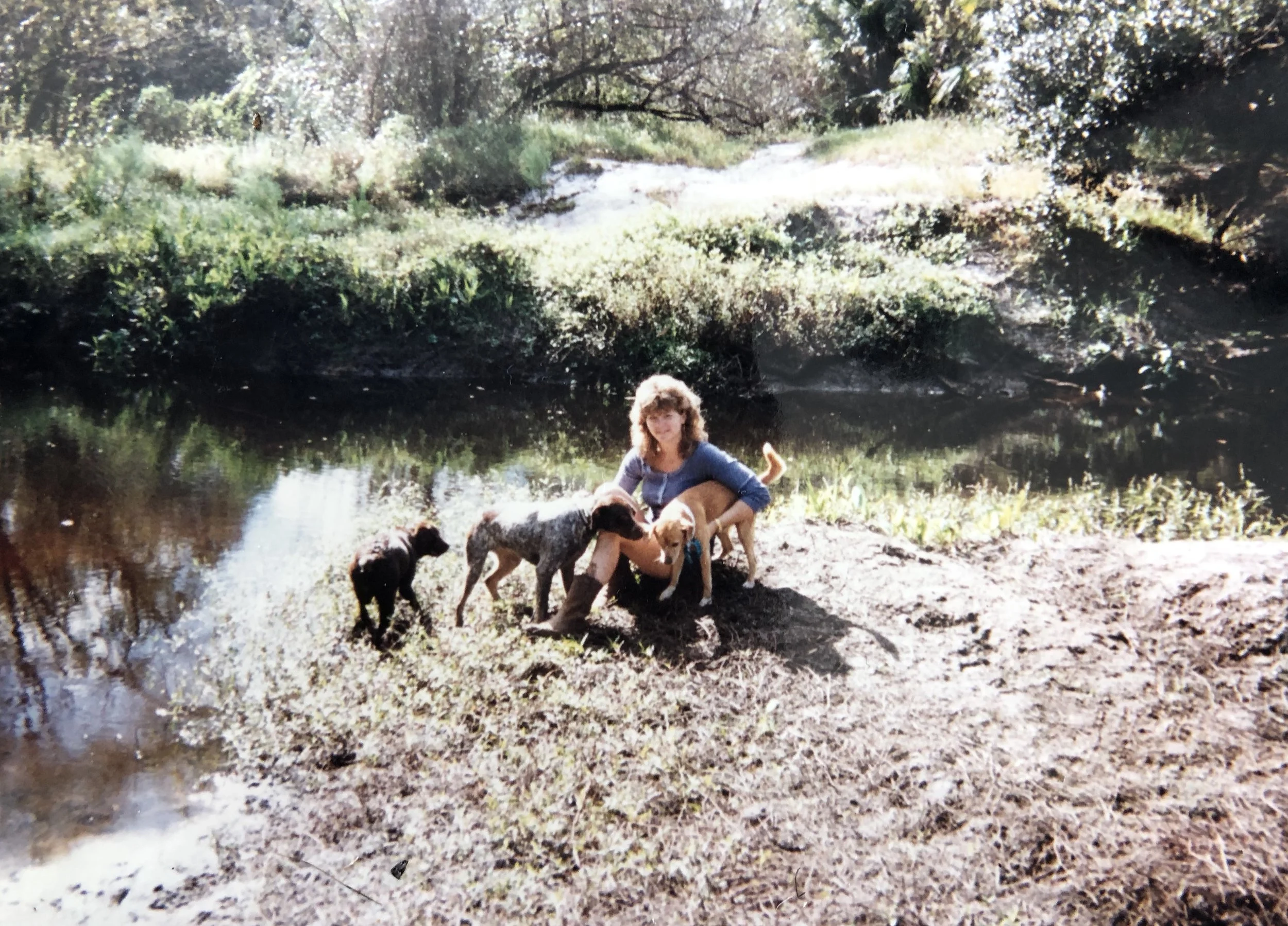 MY MOM BY HORSE CREEK CIRCA 1996-1998.