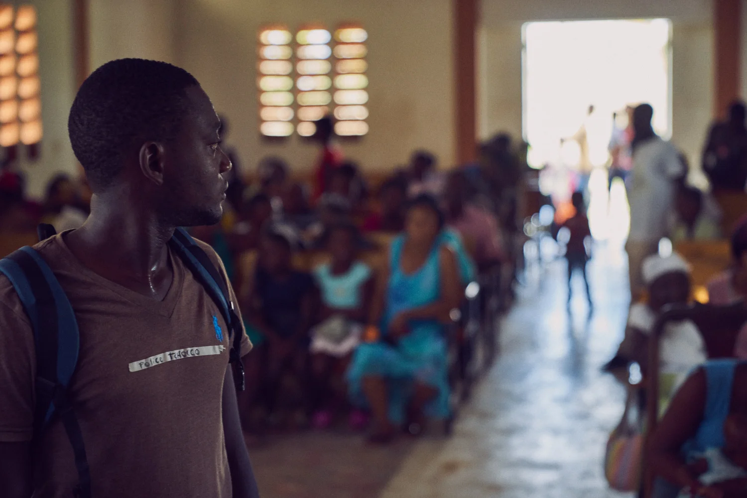 Among The Reeds team member Patchouco (left) looks onward as new families arrive.