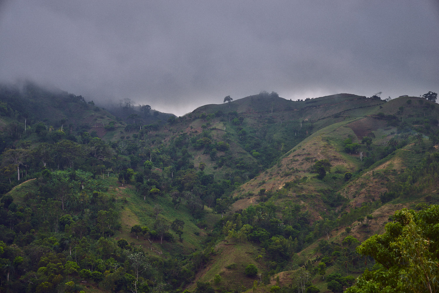 A view from across the hillside from Bethel School, Leogane, 2016.