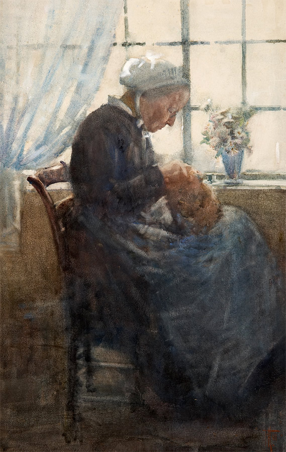 Old Woman, Caudebec, 1901 — Frances Hodgkins Artist And Paintings