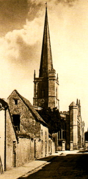The Old Stone Barn & St John the Evangelist Church, Lawrence Lane 1920s