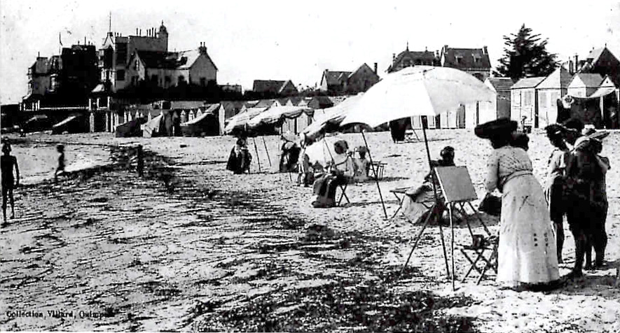 Painting classes on Concarneau Beach c.1910.jpg