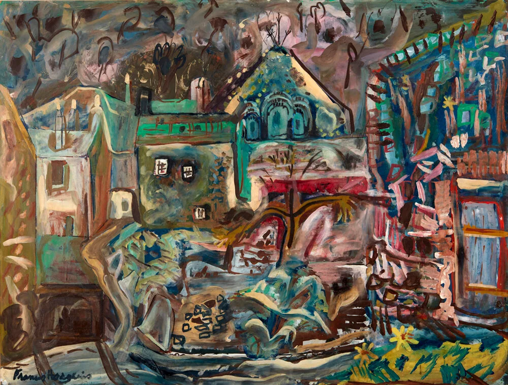 Frances Hodgkins, Methodist Chapel, c.1936, Gouache on paper, 48 x 63 cm